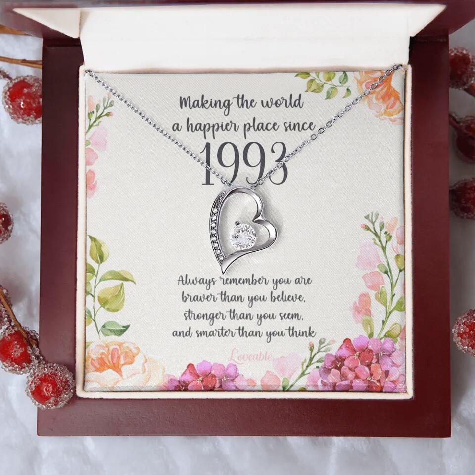 Making The World A Happier Place Personalized Necklace