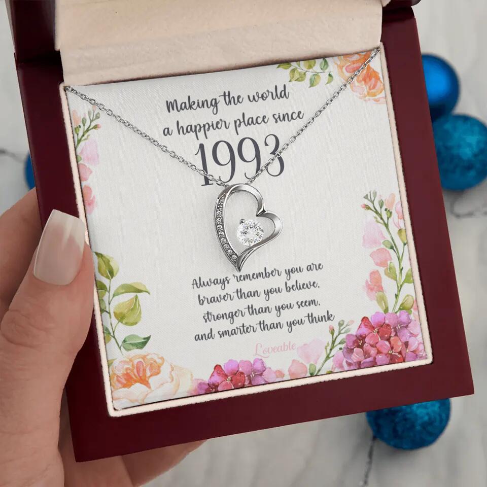 Making The World A Happier Place Personalized Necklace