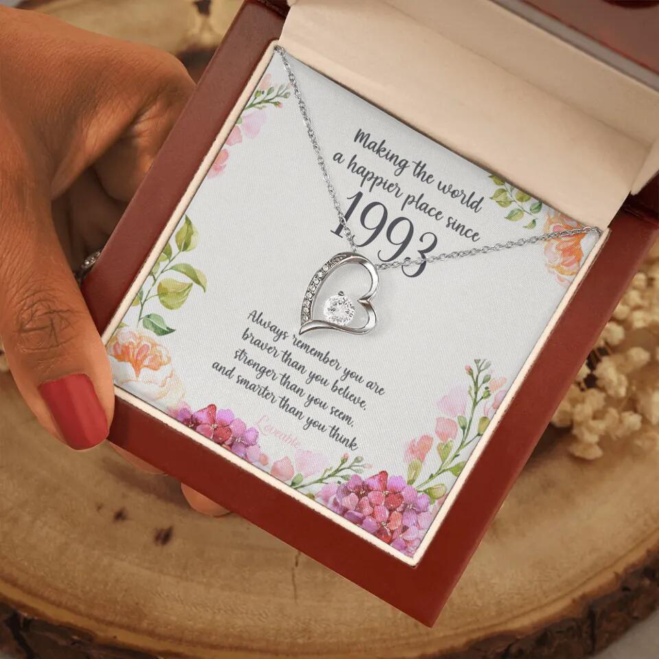 Making The World A Happier Place Personalized Necklace