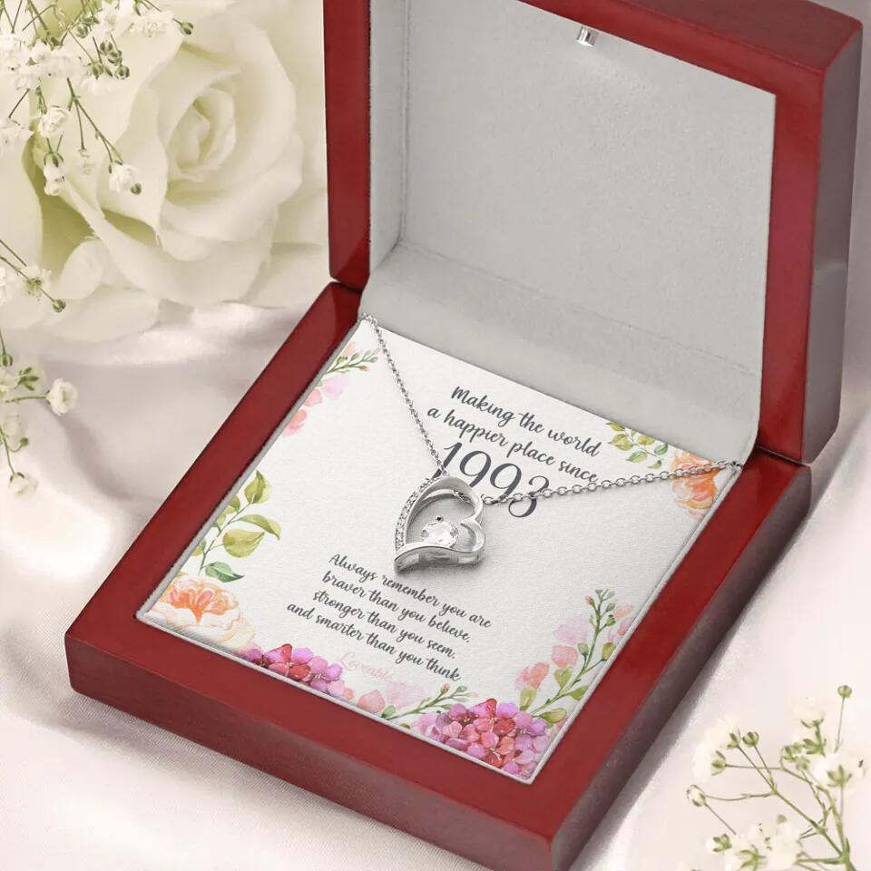 Making The World A Happier Place Personalized Necklace