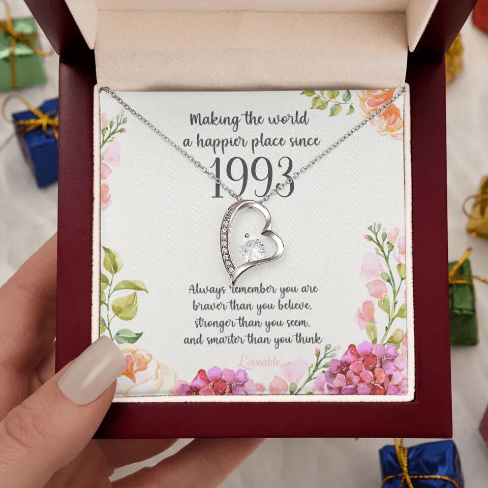 Making The World A Happier Place Personalized Necklace