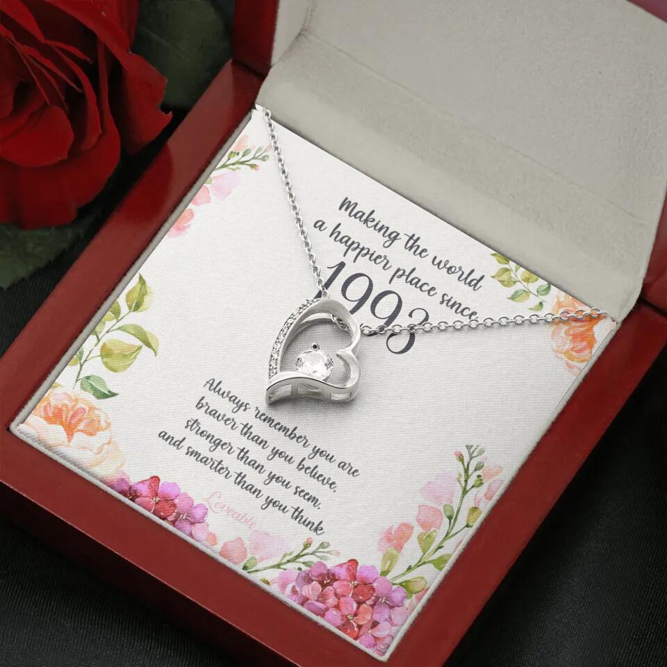 Making The World A Happier Place Personalized Necklace