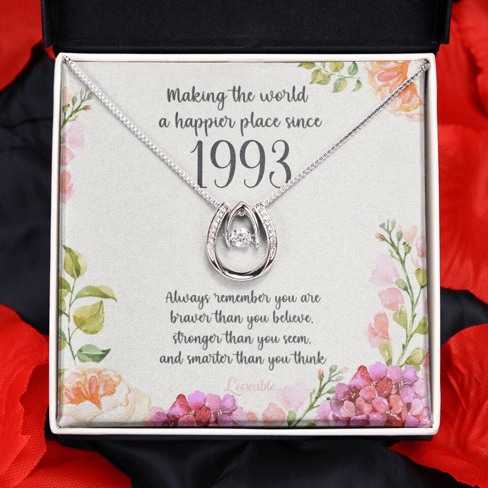 Making The World A Happier Place Personalized Necklace