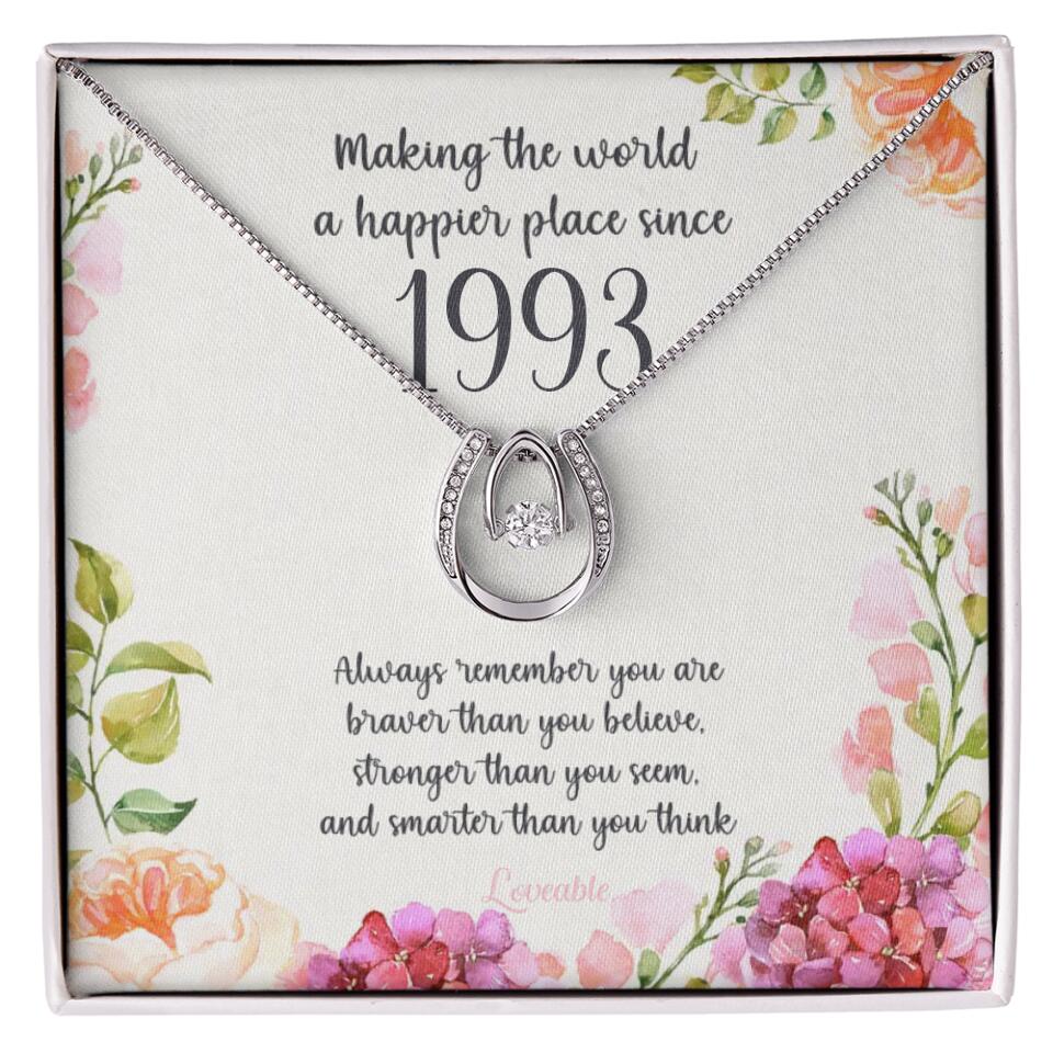 Making The World A Happier Place Personalized Necklace