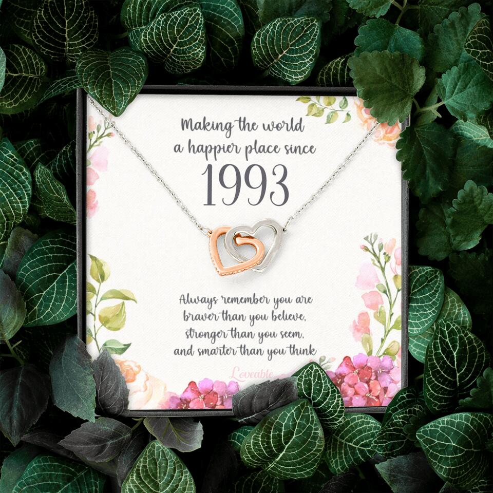 Making The World A Happier Place Personalized Necklace