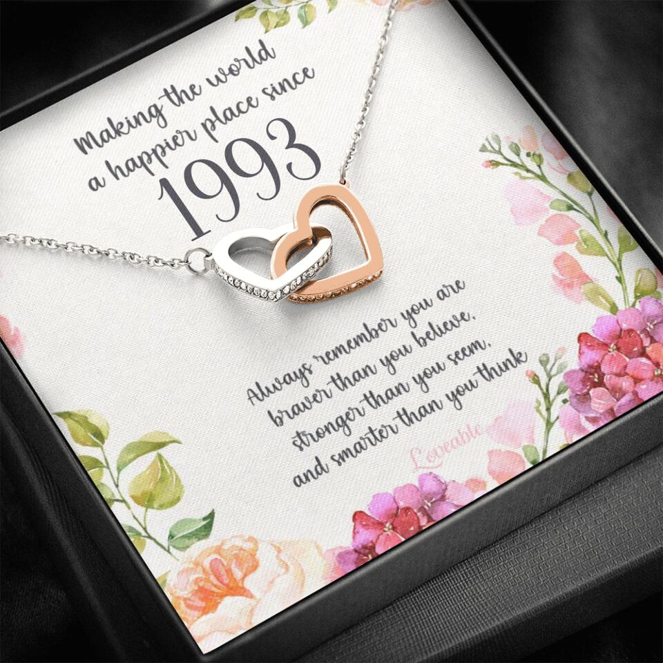 Making The World A Happier Place Personalized Necklace
