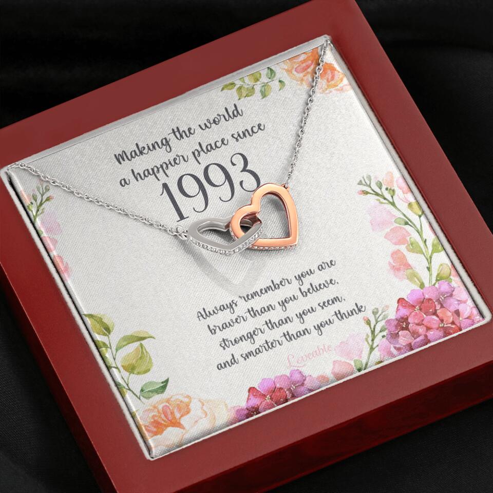 Making The World A Happier Place Personalized Necklace