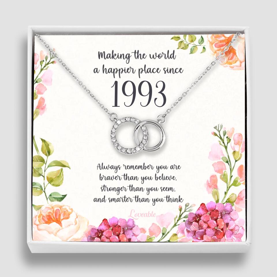 Making The World A Happier Place Personalized Necklace