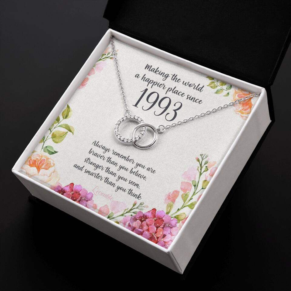 Making The World A Happier Place Personalized Necklace