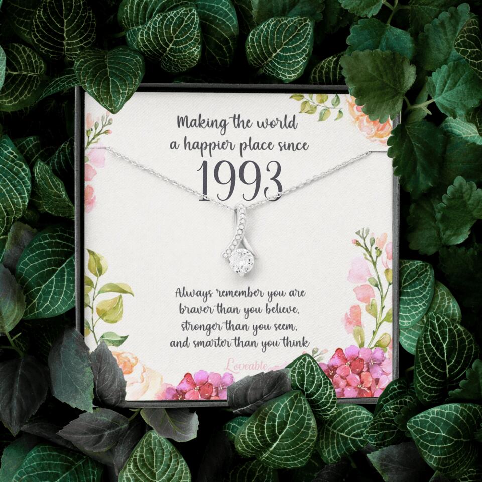 Making The World A Happier Place Personalized Necklace