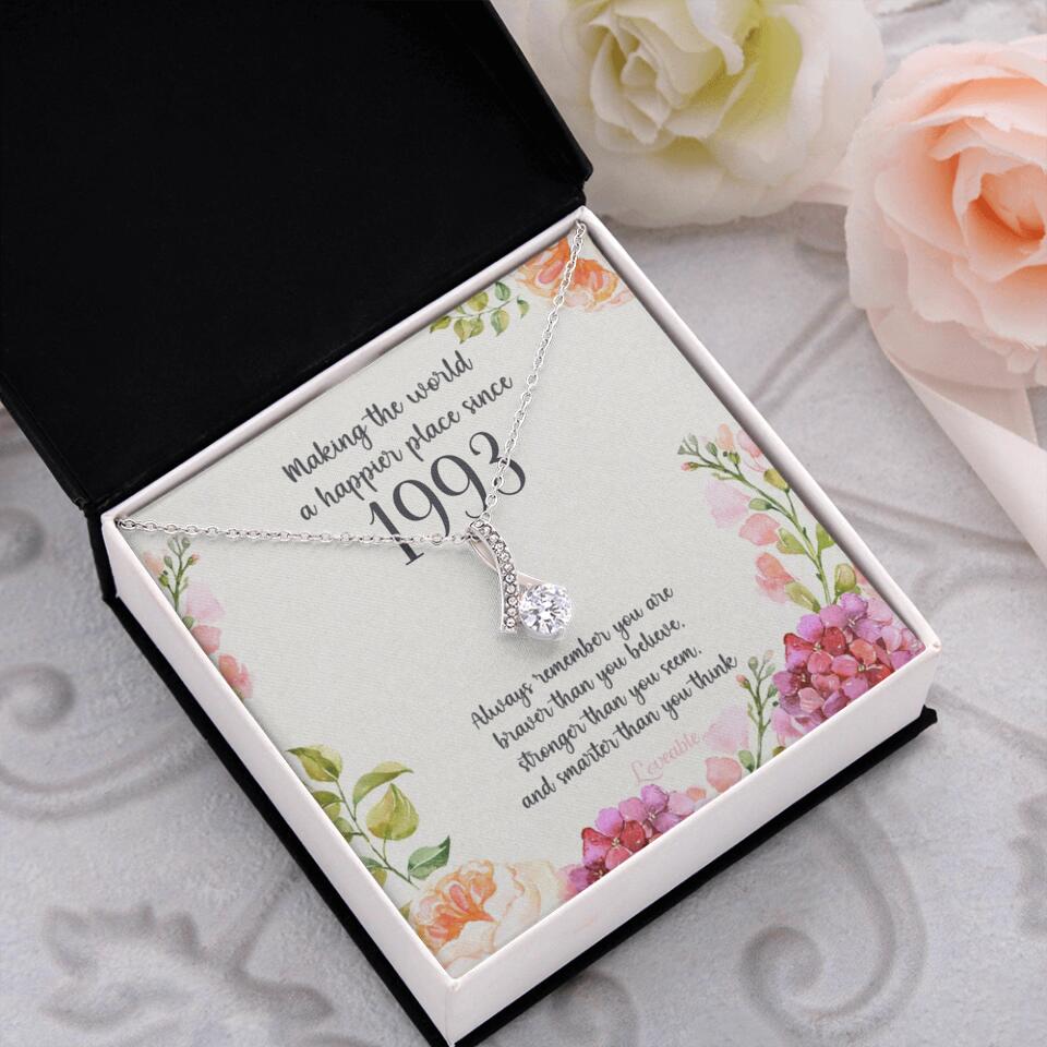 Making The World A Happier Place Personalized Necklace