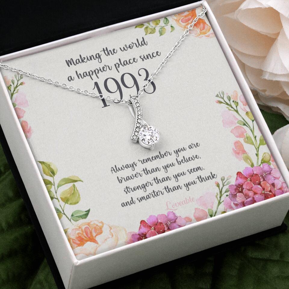 Making The World A Happier Place Personalized Necklace