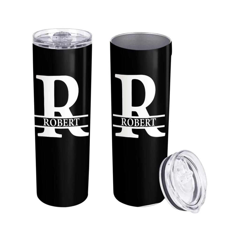Custom The First Letter And Name Skinny Tumbler