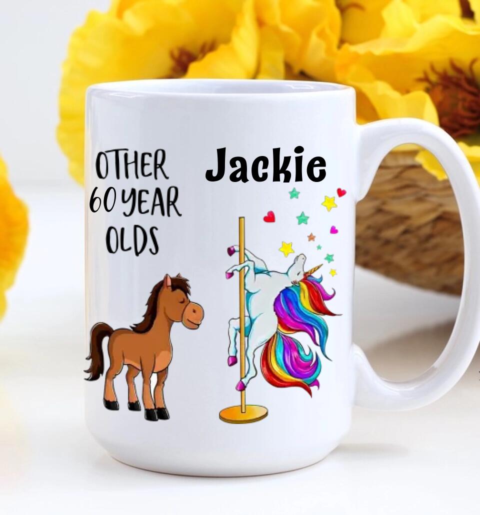 Other 60 Year Olds Sparkle Unicorn Personalized Mug
