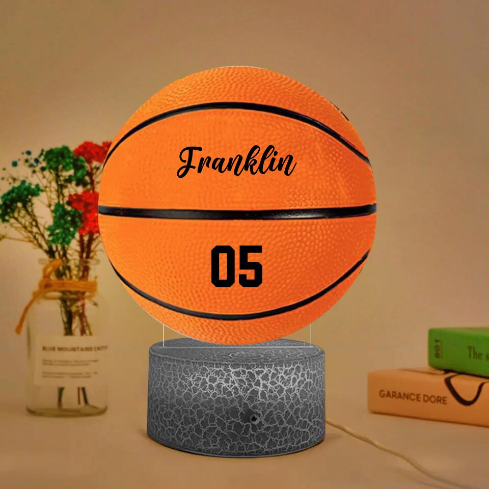 Basketball Led Light - Custom Name and Number Basketball - Best Gift For Basketball Lover For Him/Her On Anniversary - Best Birthday Gift - 302ICNVSLL183