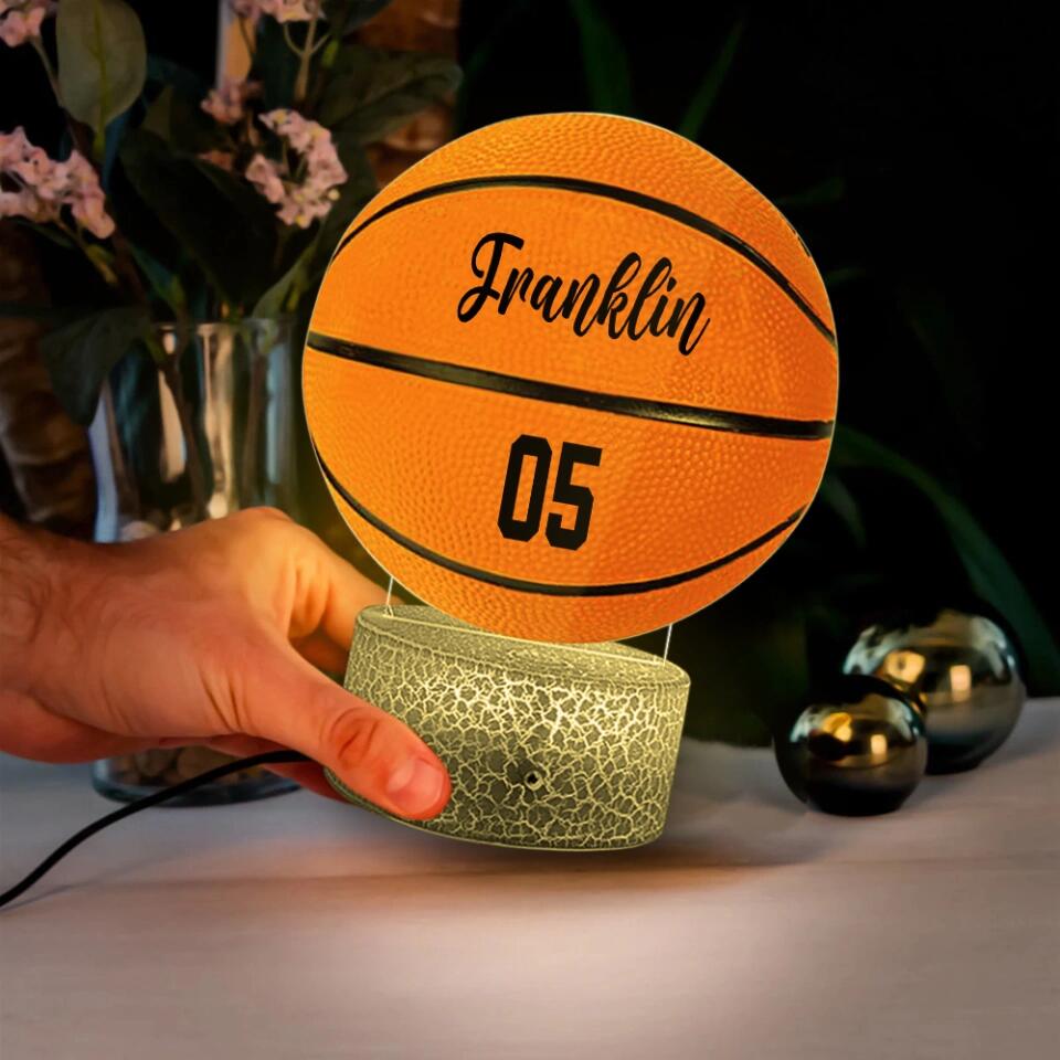 Basketball Led Light - Custom Name and Number - Basketball Gift