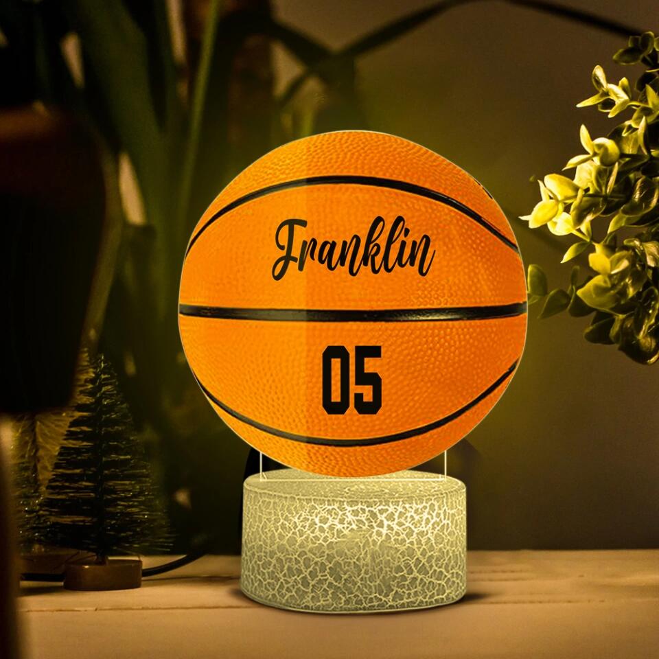 Basketball Led Light - Custom Name and Number - Basketball Gift