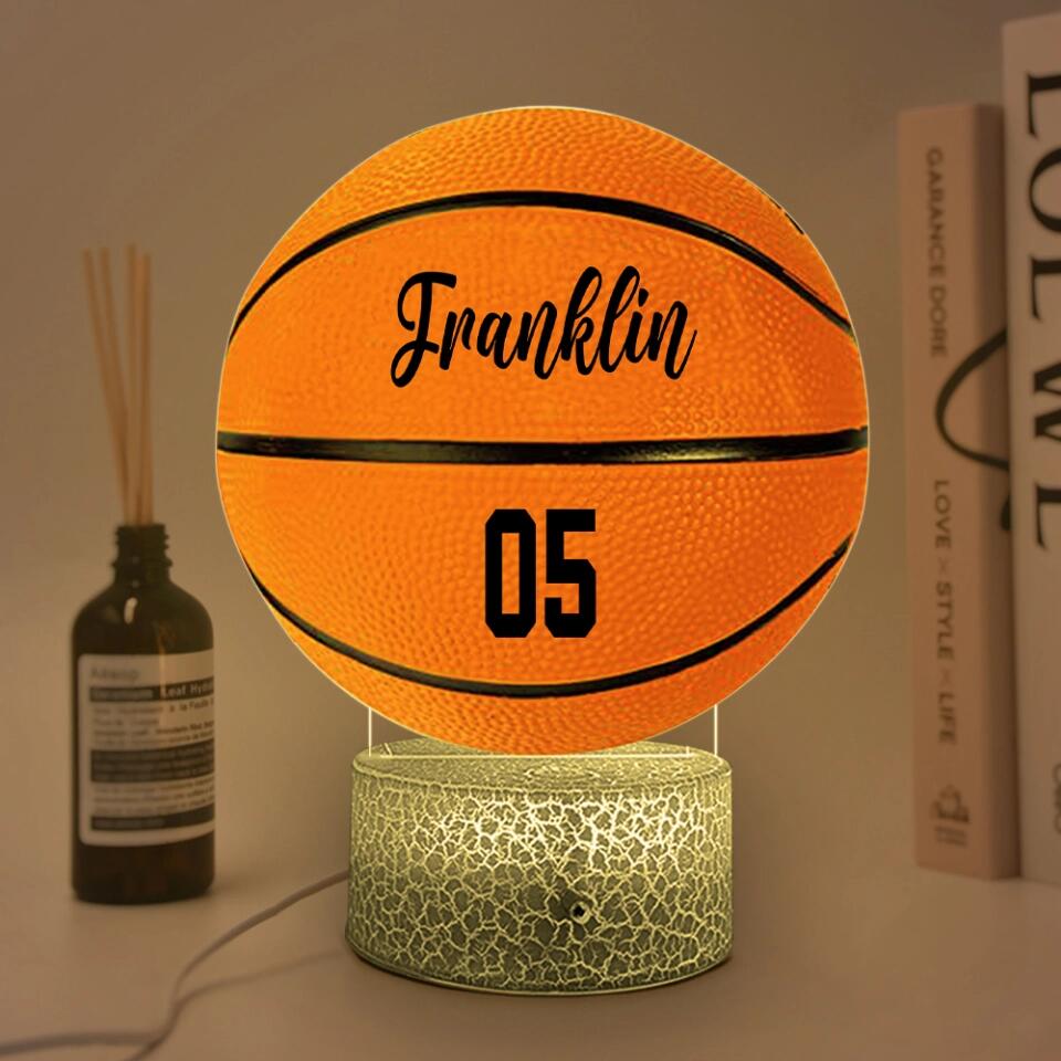 Basketball Led Light - Custom Name and Number - Basketball Gift