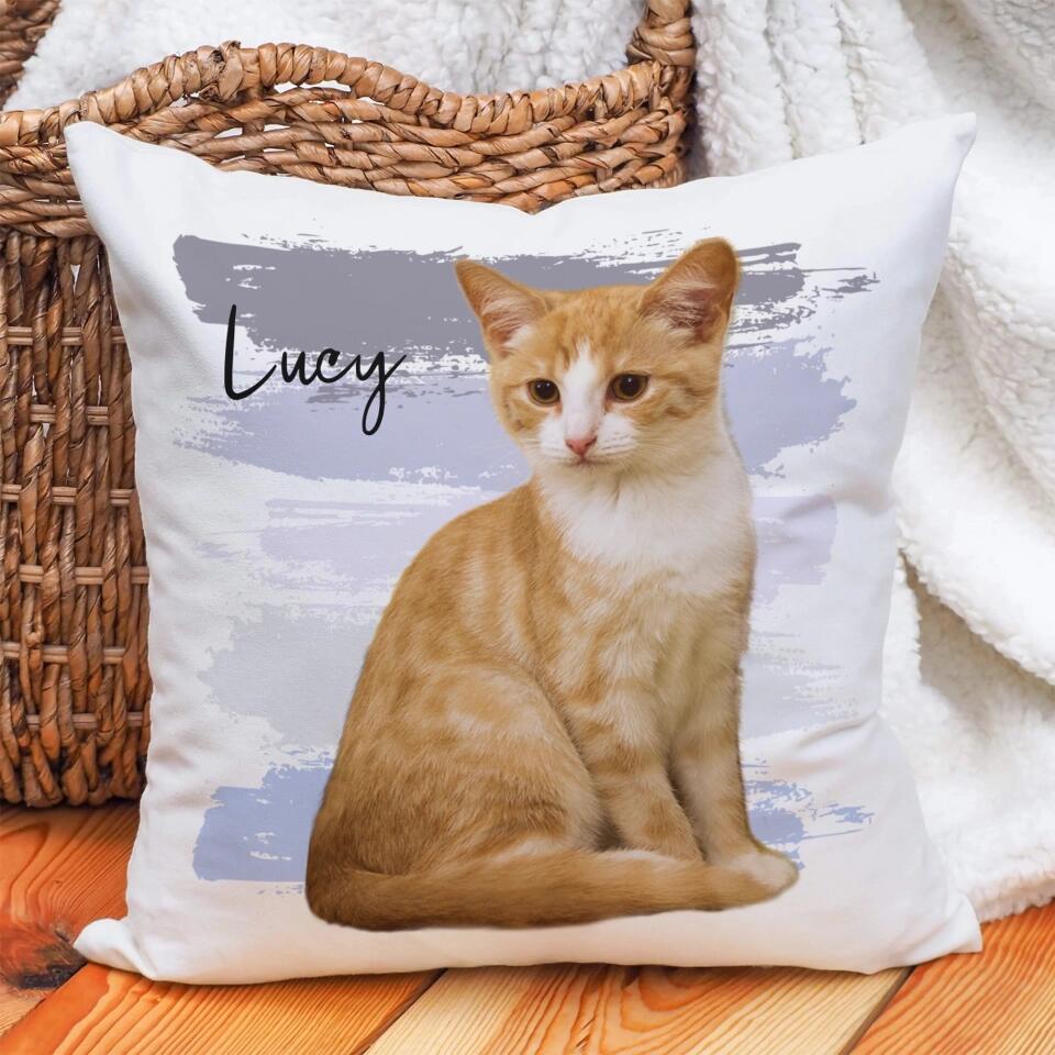 Lovely Dog/Cat Pillow Personalized Upload Photo Linen Pillow