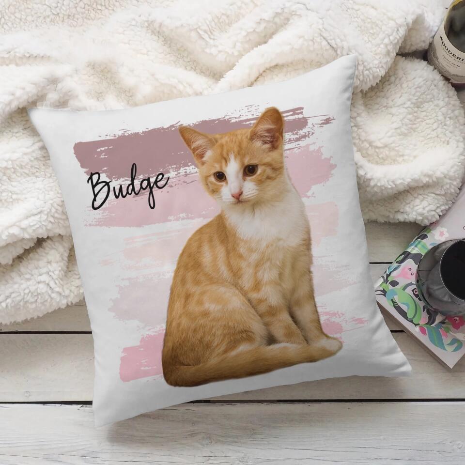 Lovely Dog/Cat Pillow Personalized Upload Photo Linen Pillow