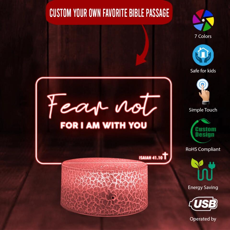 Fear Not For I Am With You Personalized Led Light Gifts for Spiritual People