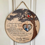 A Limb Has Fallen From Our Family Tree - Personalized Upload Photo Round Wooden Sign - Memorial Gift For Family - Loss Dad/Mom/Grandpa/Grandma Loss Husband/Wife - Heaven - 302IHPNPRW191