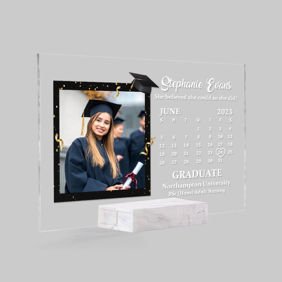 He Believed He Could So He Did Personalized Acrylic Plaque