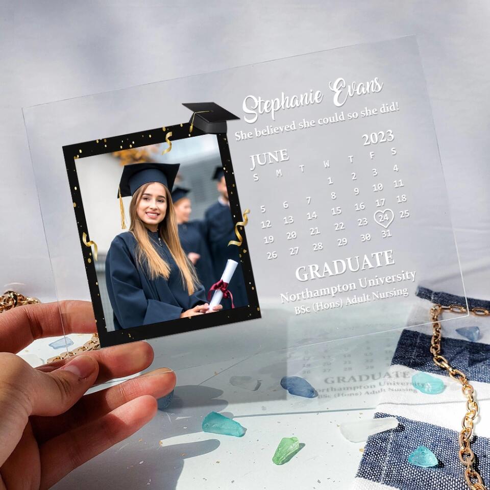 He Believed He Could So He Did Personalized Acrylic Plaque