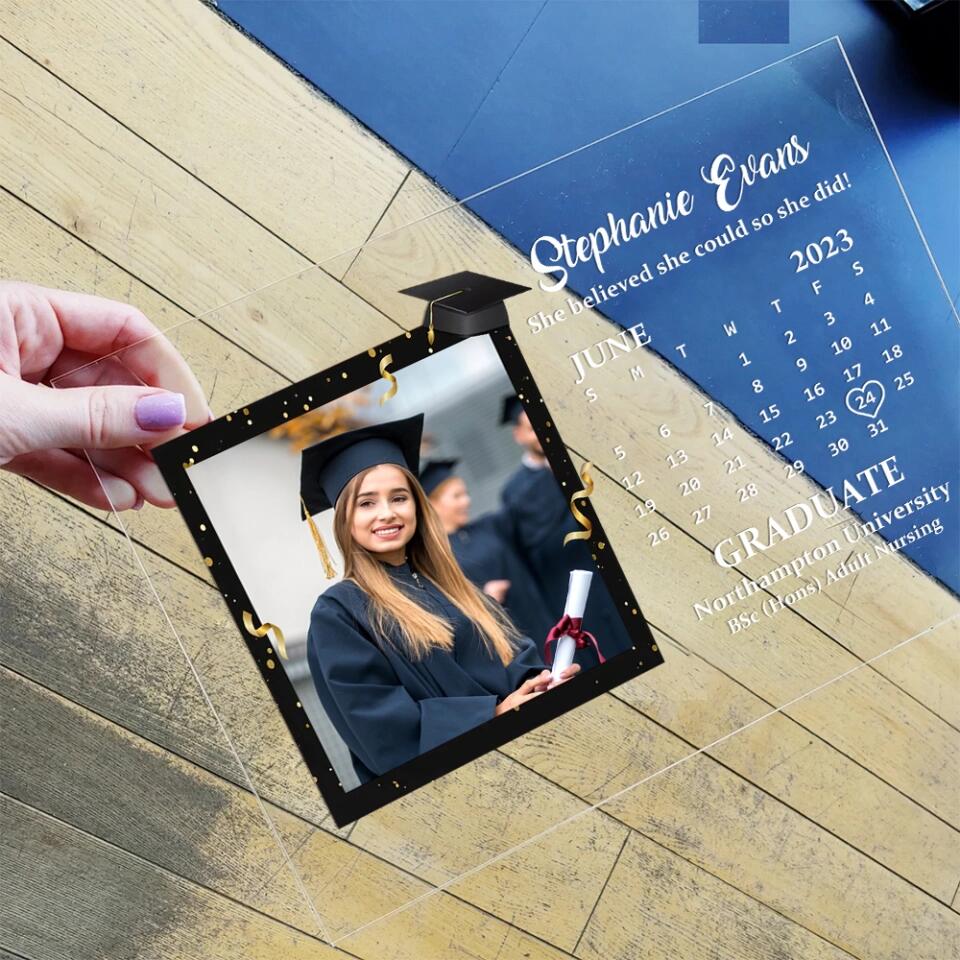 He Believed He Could So He Did Personalized Acrylic Plaque