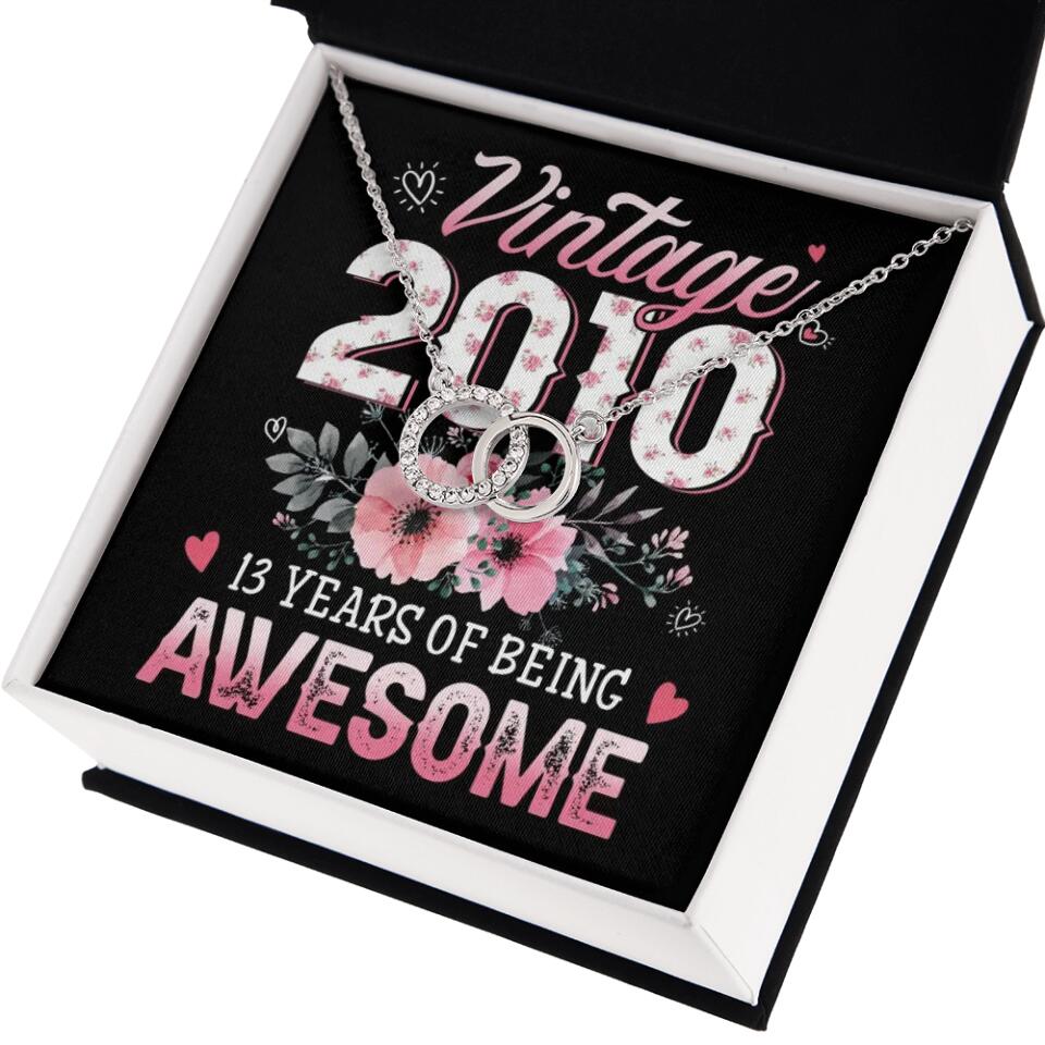 Vintage 2000 2003 2010 Many Years Of Awesome - Personalized Necklace