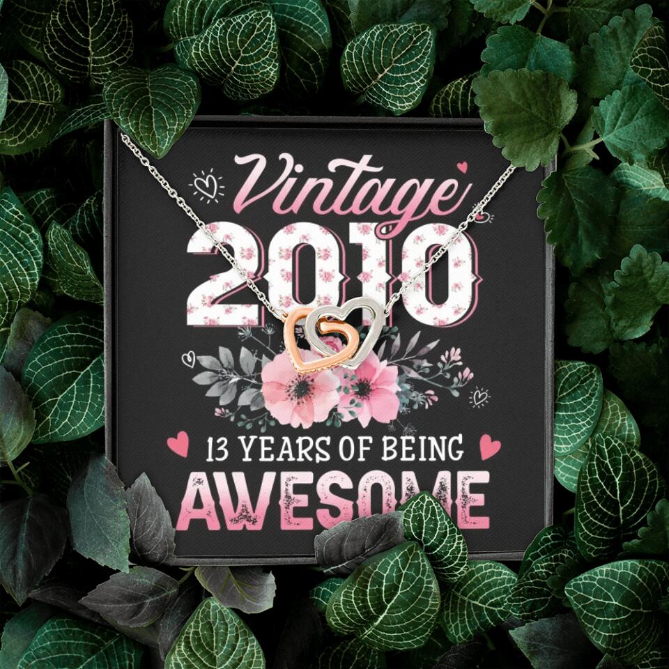 Vintage 2000 2003 2010 Many Years Of Awesome - Personalized Necklace