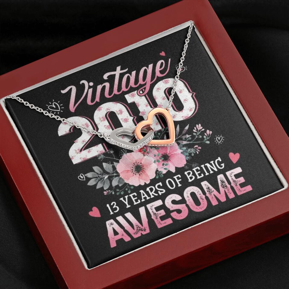 Vintage 2000 2003 2010 Many Years Of Awesome - Personalized Necklace