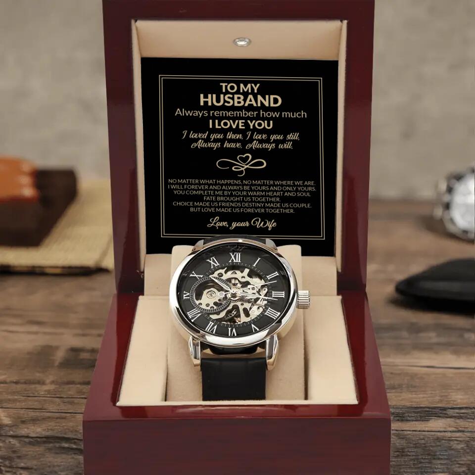 To My Husband I Love You Personalized Watch