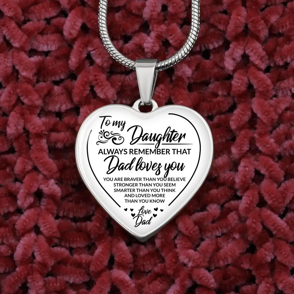 You Are Braver Than You Believe Personalized Keychain Necklace