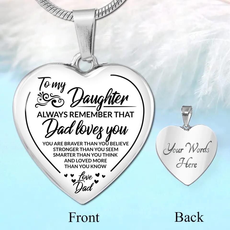 You Are Braver Than You Believe Personalized Keychain Necklace