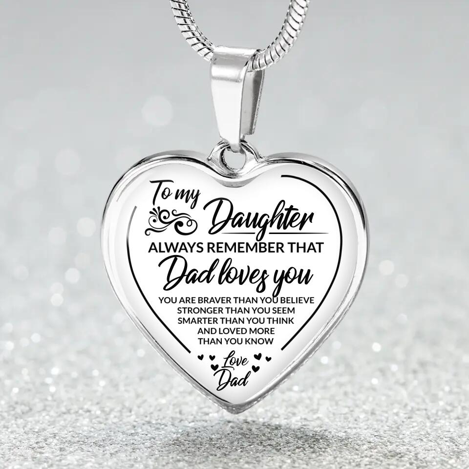 You Are Braver Than You Believe Personalized Keychain Necklace