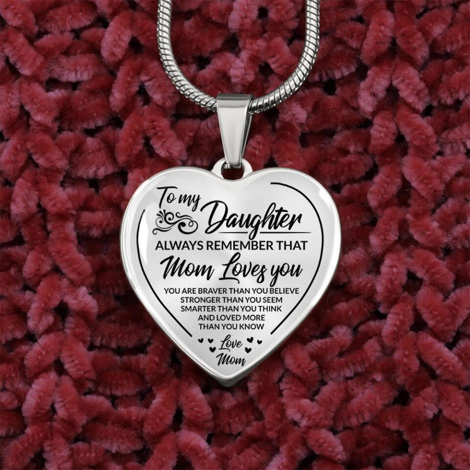 You Are Braver Than You Believe Personalized Keychain Necklace