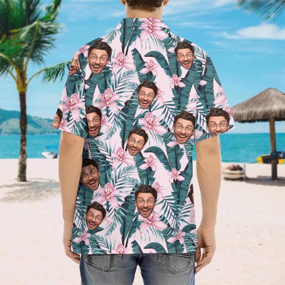 Funny Face Hawaii Shirt - Personalized Hawaiian Shirt - Summer Gift for BFF Beloved