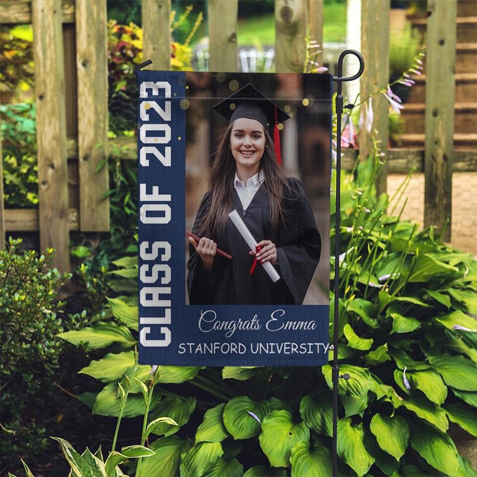Class of 2025 Congrats Graduation Custom Garden Flag Graduation Gift