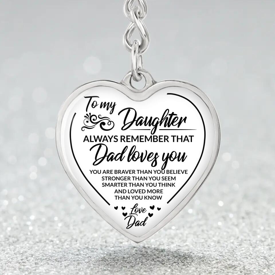 You Are Braver Than You Believe Personalized Keychain Necklace