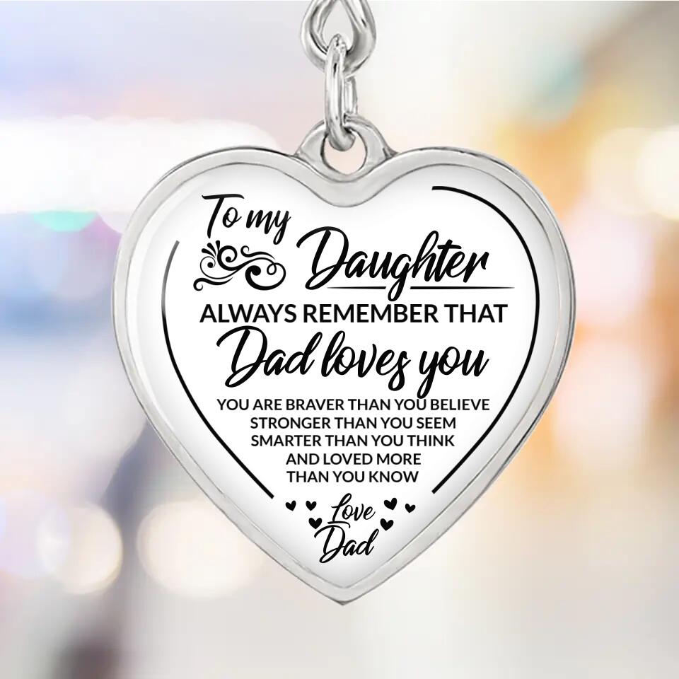 You Are Braver Than You Believe Personalized Keychain Necklace