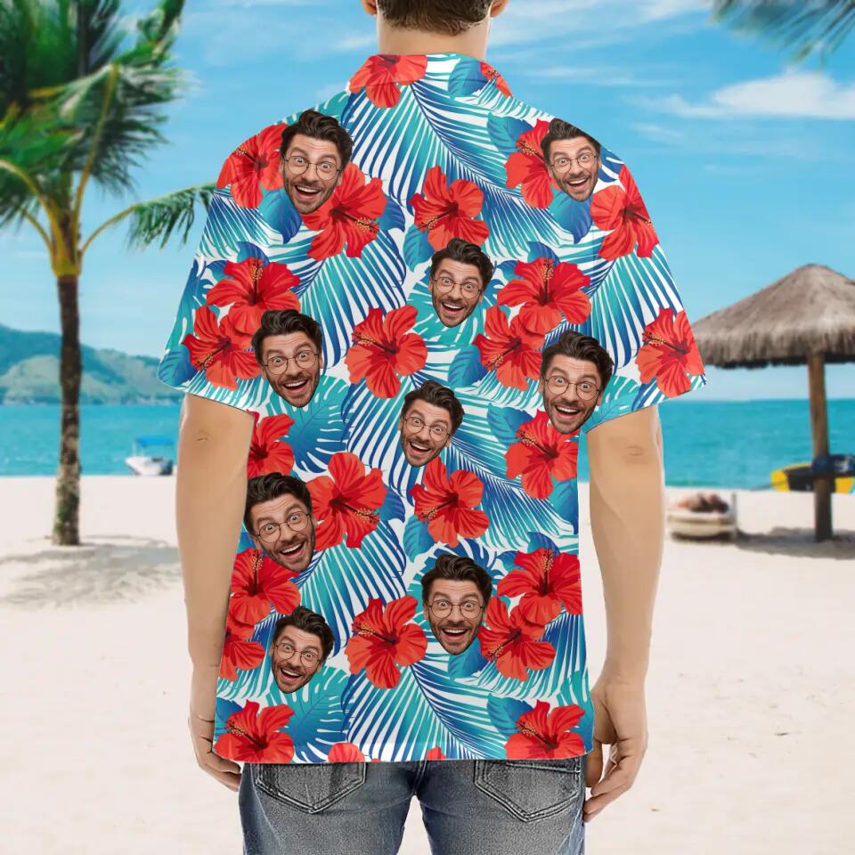 Funny Face Hawaii Shirt - Personalized Hawaiian Shirt - Summer Gift for BFF Beloved