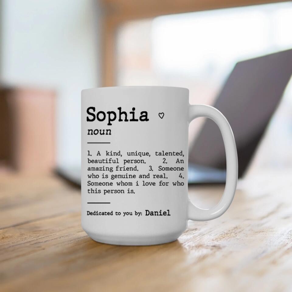 Custom Friend Description White Mug