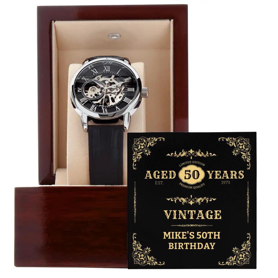 Limited Edition Premium Quality Vintage - Personalized Men's Watch - Birthday Gift For Men