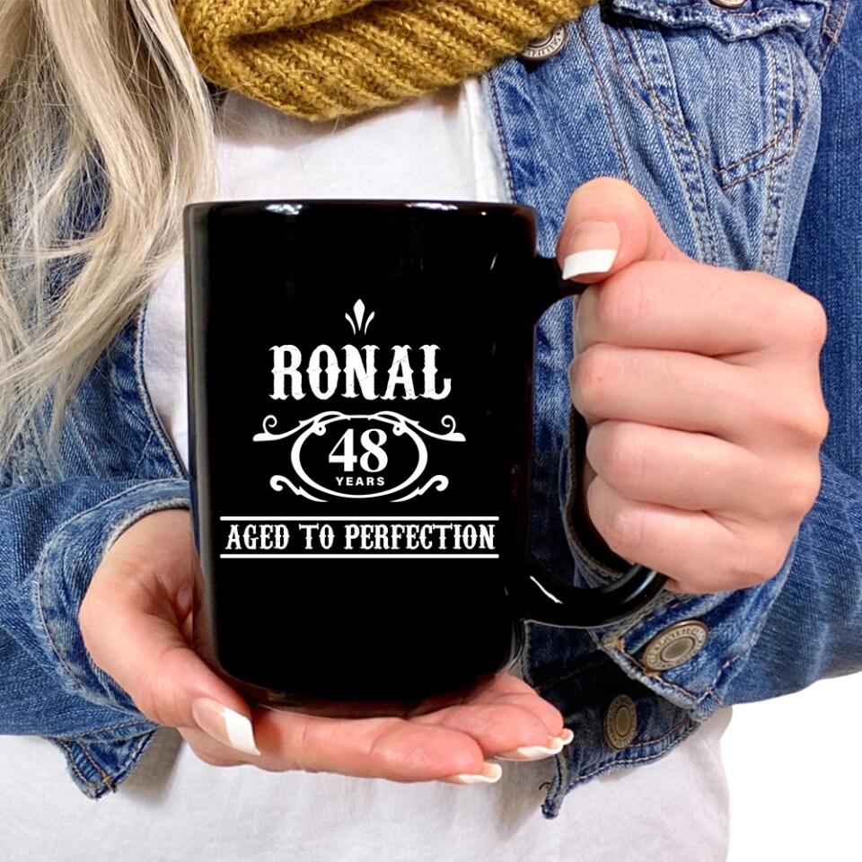 Vintage Old Time Aged To Perfection Personalized Mug