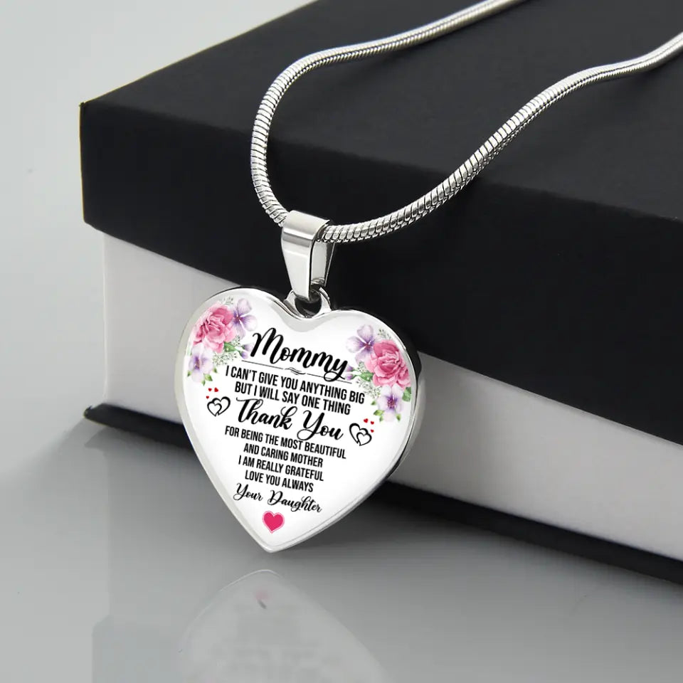 Thank You For Being The Most Beautiful And Caring Mother Personalized Necklace