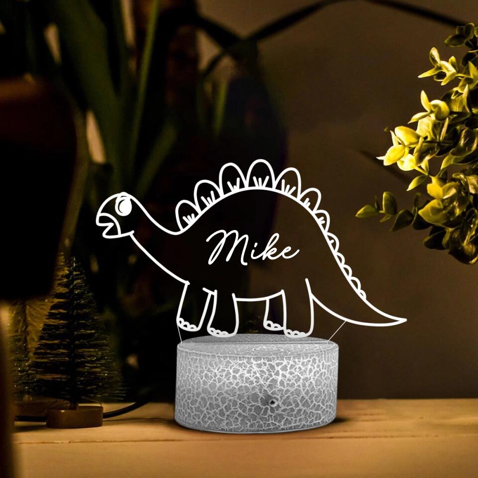 6 Styles of Saurus - T-rex Led Light - Night Light - Personalized Lamp - Custom Name/Nicknames - Birthday Gift for Kid Daughter Son Toddler - Gift for Dinosaur Lovers - Kid Room Decor - 302ICNLNLL233