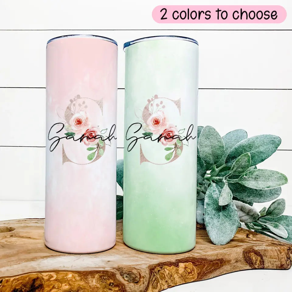 Bridesmaid Gifts - Personalized Monogrammed Skinny Tumbler - Gifts for Bride From Maid of Honor