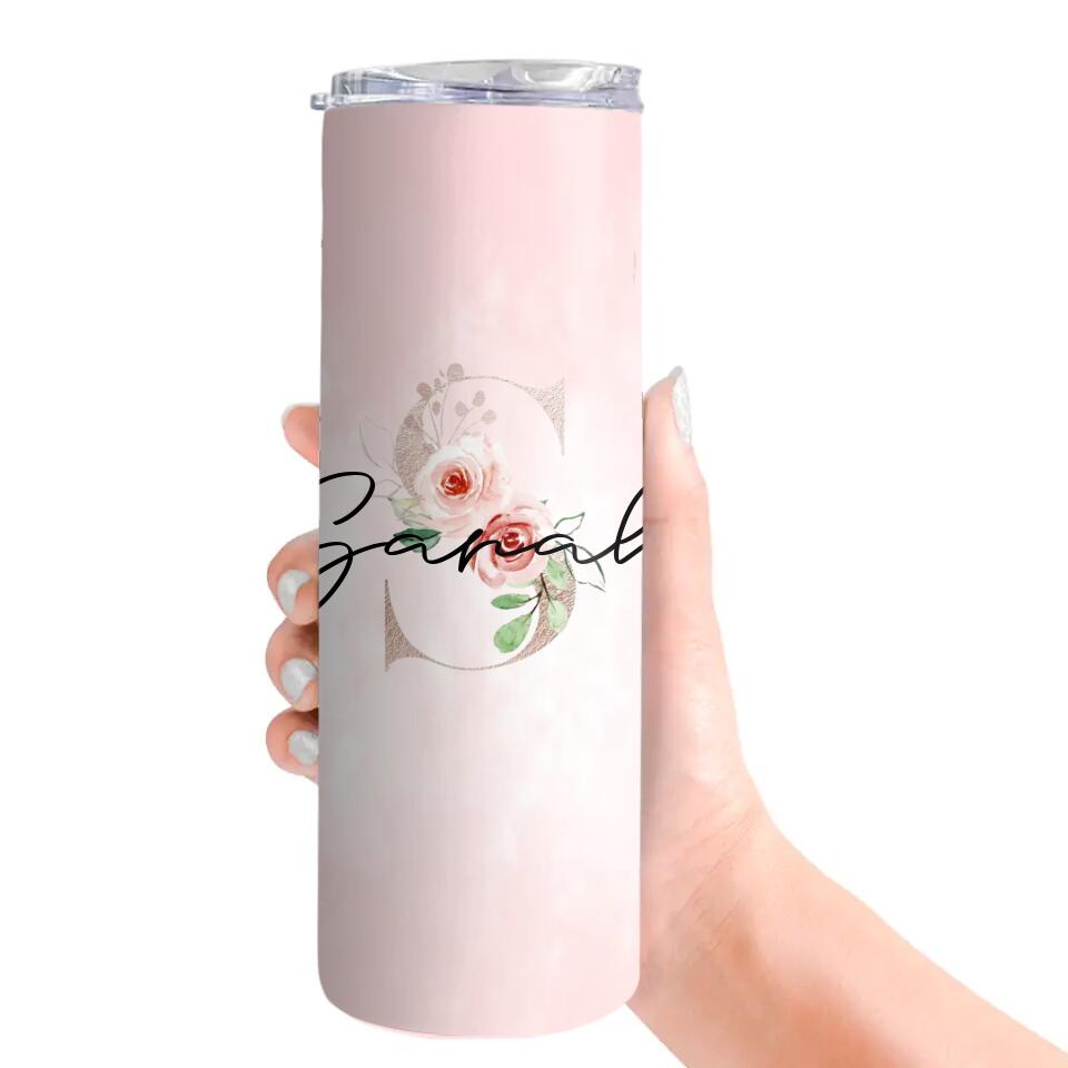 Bridesmaid Gifts - Personalized Monogrammed Skinny Tumbler - Gifts for Bride From Maid of Honor