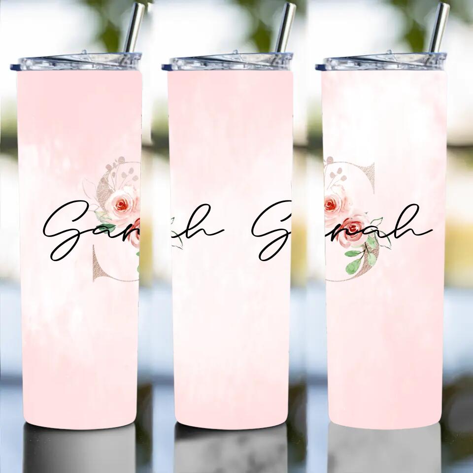 Bridesmaid Gifts - Personalized Monogrammed Skinny Tumbler - Gifts for Bride From Maid of Honor